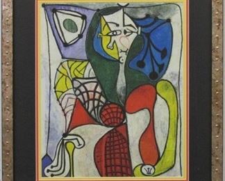 9084 - WOMAN READIN BOOK 1927 GICLEE BY PABLO PICASSO 23 X 25.5
