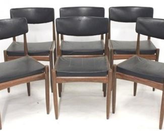 797 - Vintage danish set of 6 dining chairs 31 x 18 x 18

