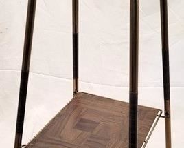 1202 - Vintage mid-century smoking stand Glass ashtray 28 x 13 x 15