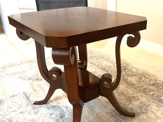 Buttler Specialty Company Side Table with Inlay Design