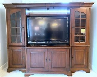 Attractive Aspen Furniture – Chateau De Vin Collection Armoire Base With Shelves For Electronics