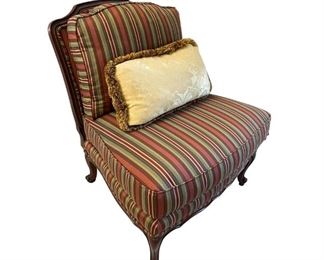 Sherrill Furniture Side Chair in Custom Striped Print