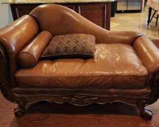Leather Chaise Lounge 