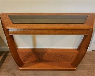 Console table with glass top