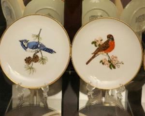 4 Collectible Bird Plate: The Cardinal, The Blue Jay, The American Gold, and The American Robin