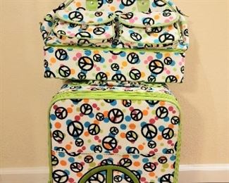 Colorful Luggage with Bag