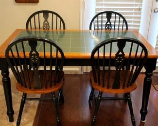 Tile Top Dining Table and Chairs 