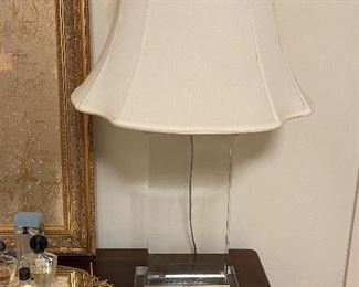 Pair of Restoration Hardware crystal lamps