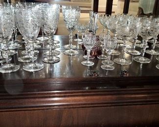 Antique crystal glasses