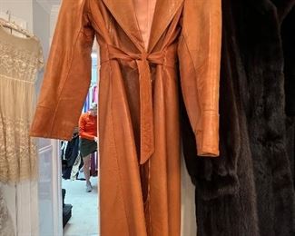 Vintage Leather coat by Remy & mink coat