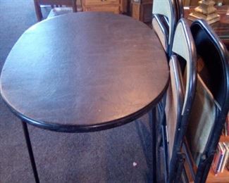 Folding table with 4 Chairs great for kids or extra guests