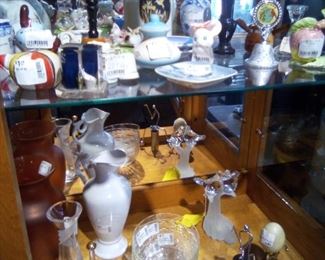 Depressions Glass Clear but Glows Green with Black Light