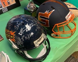 TEAM SIGNED HELMET + PROTOTYPE HELMET