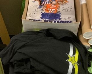 TEAM SIGNED SOUVENIR POSTERS AND ROCK STAR TANK TOPS