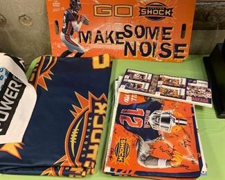 LARGE SHOCK BANNER SIGNED POSTERS AND TICKETS