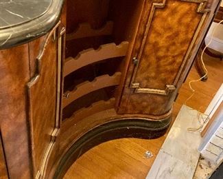 storage cabinets and wine bottle racks