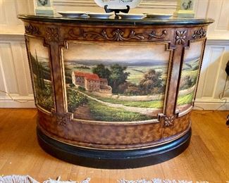 Beautifully painted Maitland Smith dry bar 