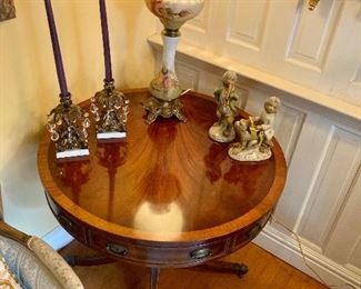 Beautiful mahogany drum table