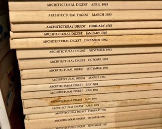 Tons of vintage Architectural Digest magazines