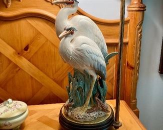Heron lamp by Fitz and Floyd for Frederick Cooper