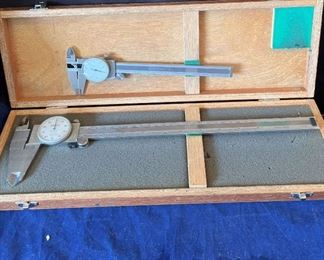A009 Pair of Vernier Dial Calipers