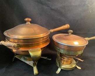 B023 Italian Copper Brass Chafing Dishes