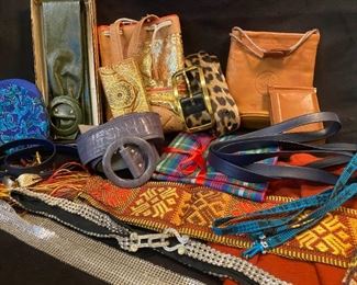 B037Rhinestone Leather Animal Print Belts Other Accessories