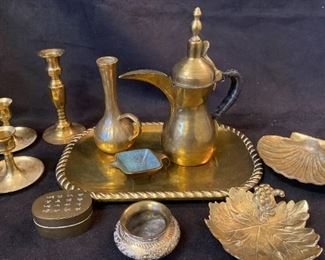 B047 Middle Eastern Brass Coffee Pot More