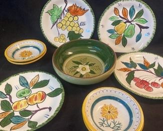 B061 Stangl Star Flowers Bowl And Other Pottery