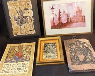 B063 Framed Art 1937 Coronation Program More