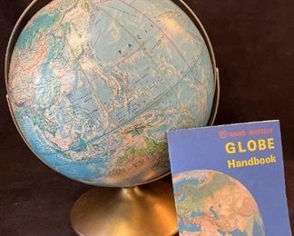 B078 Rand McNally Globe With Handbook