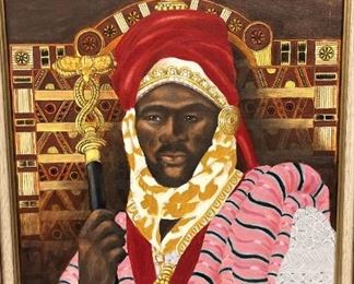 M012 King Of Songhay Original Oil Painting