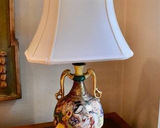 Satsuma style porcelain lamp