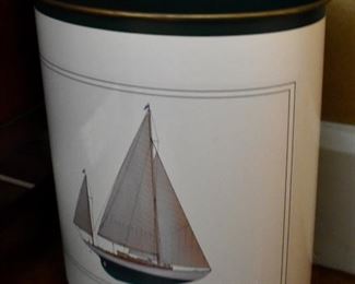Sailboat waste bin