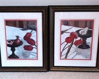 2 Framed Art Prints by Shuang