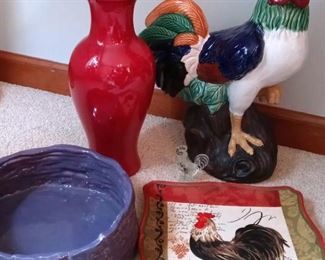 Colorful Rooster Decor