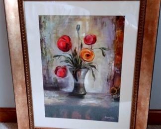 Framed Flower Print by Luyuan Qing