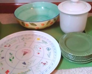 Green and White Kitchen Decor