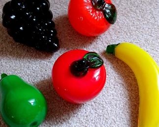 Hand Blown Glass Fruit in Vivid Color