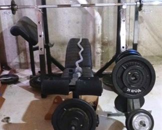 Marcy Weight Bench with Weights