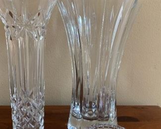 Marquis by Waterford Vase, Crystal Bud Vase, and Crystal Votive Holder