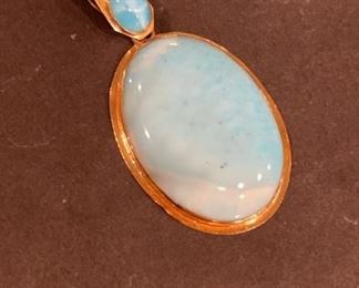 14k Gold and Stone Pendant