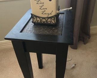 Small black side table