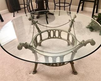 Silver base coffee table