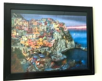 Framed Italian Rivera puzzle