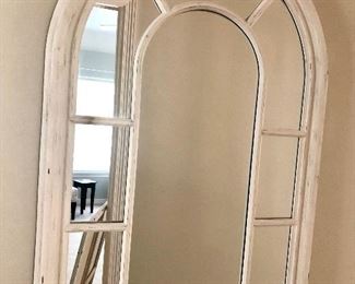 Charming white arch mirror