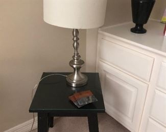 Pair of chrome lamps