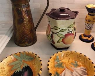 Colorful kitchen ware
