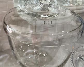Glass covered bowl