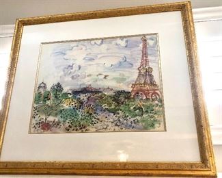 Signed Paris waters color